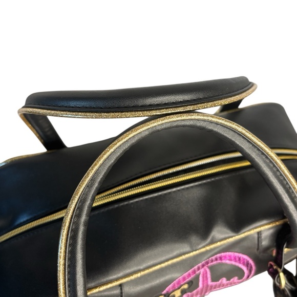 Betsey Johnson air travel handbag  black/pink with Vintage Design - Picture 6 of 13